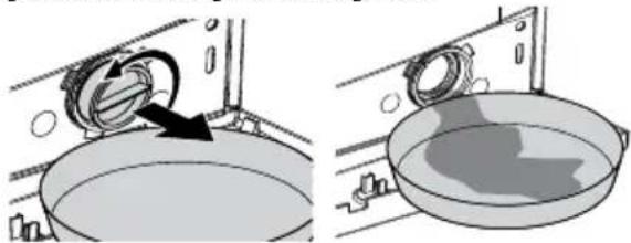 BEKO WMI 81442 - Descarregar a água remanescente e limpar o filtro da bomba - 3