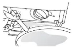 Mechanical assembly diagram showing a lever mechanism with no visible text or symbols.