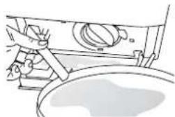 Diagram of a mechanical assembly with a tool and component (no text or symbols visible)