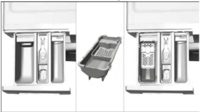 BEKO WMB 61042 PL PTM - Stosowanie detergentów w płynie Jeśli wyrób zawiera kubek do detergentu w płynie: - 1