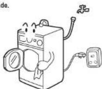 Illustration d'une machine à laver avec un ventilateur et un panneau de commande reliés à un dispositif mural (aucun texte ni symbole).