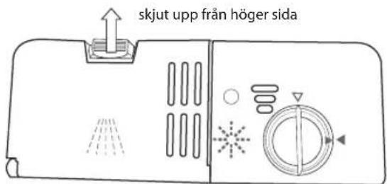 Skjut upp från höger sida.