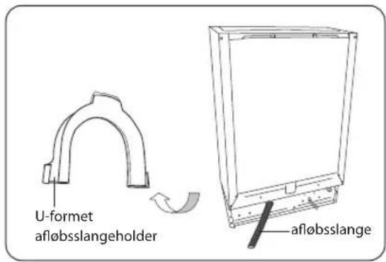 Technical illustration of a washing machine with pipe connection and internal components (no text or symbols).