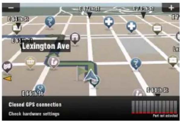 E61h St E67L St E70h St + E7 E63h St E63h St Lexington Ave E66h St E68h St Closed GPS connection Check hardware settings Part not selected