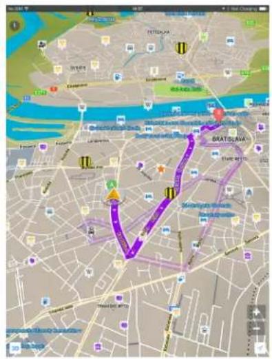 Sygic GPS Navigation iOS - Adding viapoint by Drag & Drop - 1