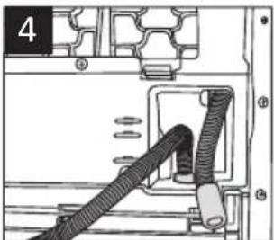 Technical diagram of a mechanical assembly with coiled tubing and mounting brackets (no text or symbols).