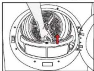 BEKO DS 7434 RX0 - Pluizenfilter / Binnenkant vuldeur reinigen - 4