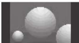 Three white spherical objects with textured surfaces, no visible text or symbols.