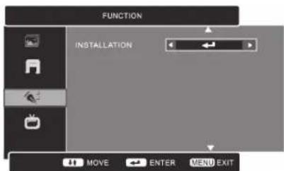 FUNCTION INSTALLATION MOVE ENTER MENU EXIT