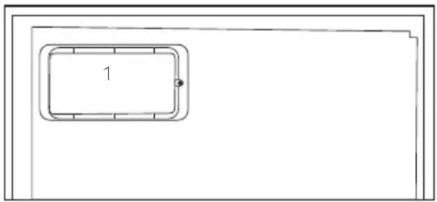 Simple line drawing of a rectangular frame with a numbered label '1' at the center (no other text or symbols)