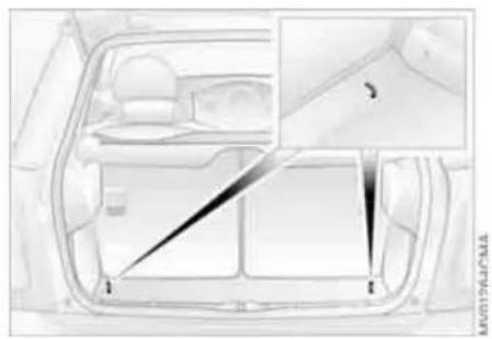 Diagram of a vehicle interior layout with no visible text or symbols