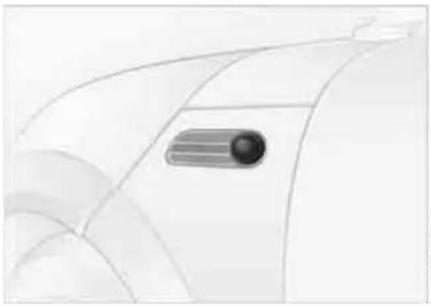 Abstract curved line design with a dark rectangular object on the left side (no text or symbols)