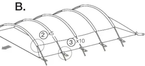 B. ② x5 ③ x10