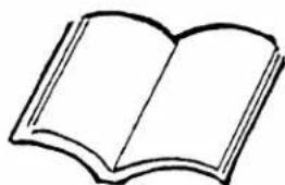 Simple line drawing of an open book with no text or symbols visible
