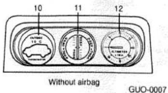 10 11 12 OUTSIDE 10.5 OUTSIDE 10.5 ALTERNATE 10.5 Without airbag GUO-0007