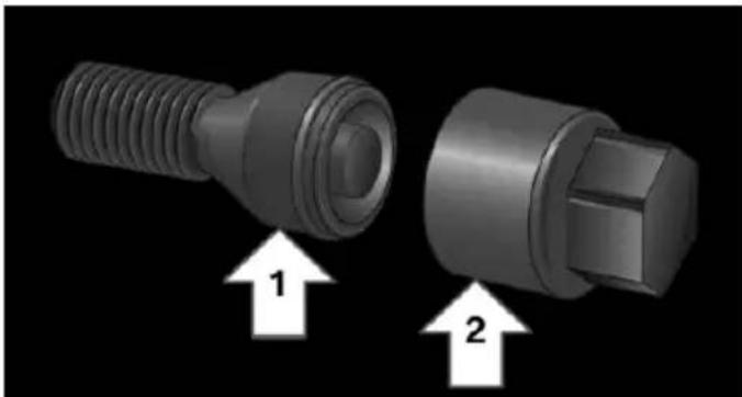 3D mechanical component diagram showing two parts with arrows indicating assembly or positioning (no text or symbols present)