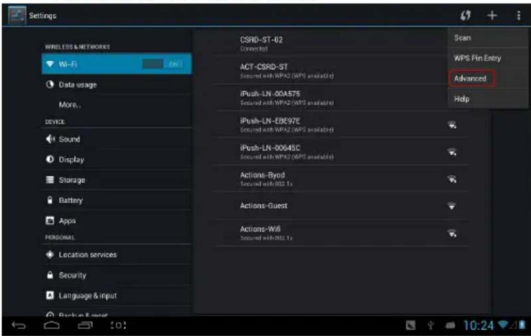 Overmax NewBase 2 - Wifi setari avansate: - 1