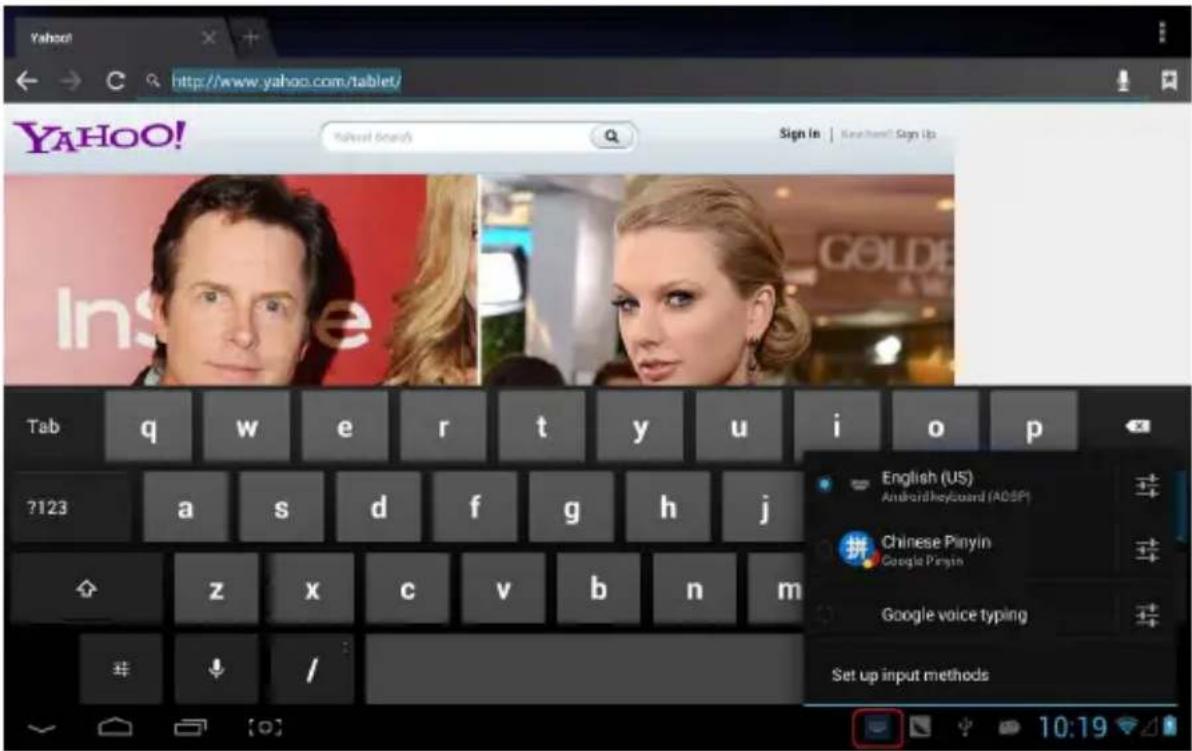 Yahoo! http://www.yahoo.com/tablet/ YAHOO! Salesal Stands Sign In | BookItem Sign Up Tab q w e r t y u i o p ?123 a s d f g h j z x c v b n m English (US) Android keyboard (ADSP) Chinese Pinyin Google Pinyin Google voice typing Set up input methods