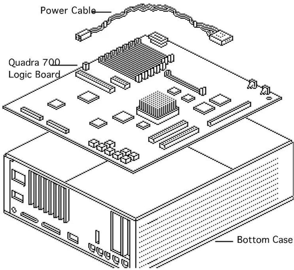 Power Cable Quadra 700 Logic Board Bottom Case