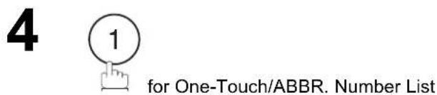 4 1 for One-Touch/ABBR. Number List