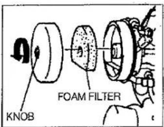 KNOB FOAM FILTER