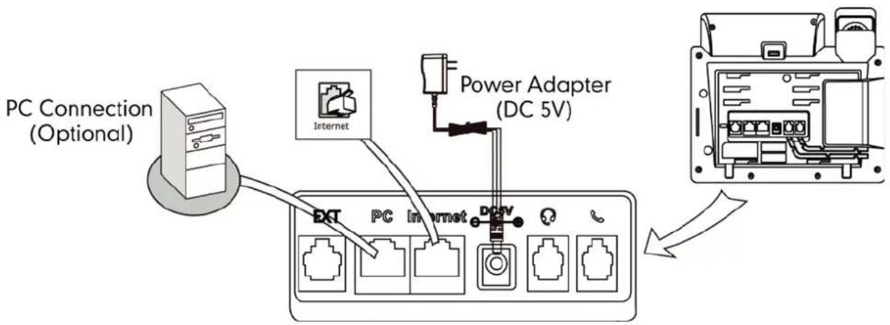 graph TD A["PC Connection (Optional)"] --> B["Power Adapter (DC 5V)"] B --> C["External Network"] C --> D["PC Internet"] D --> E["External Components"] style A fill:#f9f,stroke:#333 style B fill:#ccf,stroke:#333 style C fill:#cfc,stroke:#333 style D fill:#fcc,stroke:#333 style E fill:#ffc,stroke:#33…