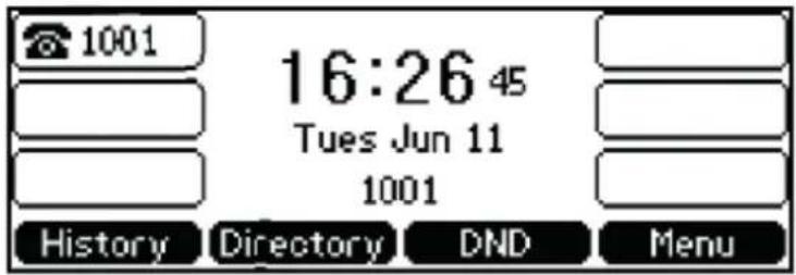 1001 16:26 45 Tues Jun 11 1001 History Directory DND Menu