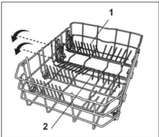 Technical diagram of a mechanical device with labeled components and directional arrows indicating motion or flow.