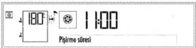 180 1:00 Pişirme süresi