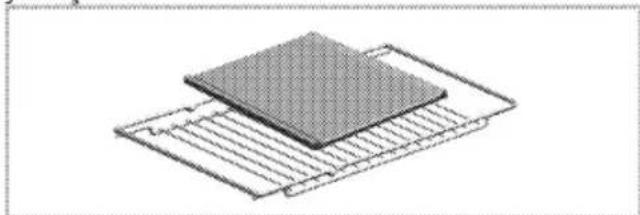 Isometric diagram of a layered structure with a grid-patterned top layer and internal ribs (no text or symbols)