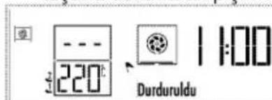 220°C Durduruldu 1:00