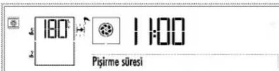 180 1:00 Pişirme süresi