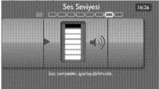 Ses Seviyesi 16:26 Ses seviyesini ayarlayabilirsiniz.