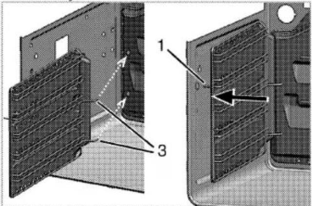 Technical diagram showing a mechanical assembly with labeled parts, including components 1 and 3.