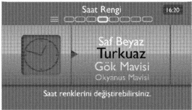 Saat Rengi 16:20 Saf Beyaz Turkuaz Gök Mavisi Okyanus Mavisi Saat renklerini değiştirebilirsiniz