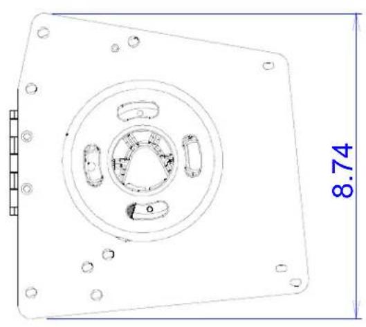 NEC VT700 - Optional Ceiling Mount Dimensions (Model #: VL80CM) - 1