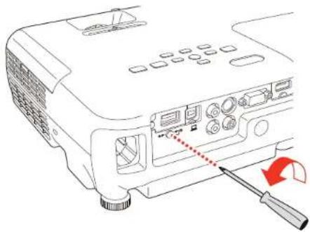EPSON PowerLite W18+ - Instalação do módulo de LAN sem fios - 1