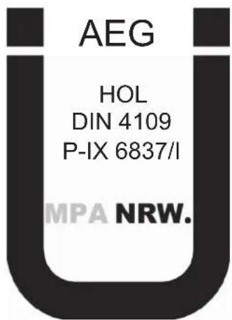 AEG HOL DIN 4109 P-IX 6837/I MPA NRW.