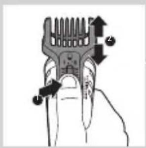 Diagram showing finger pressing a hairpin with directional arrows indicating force or movement