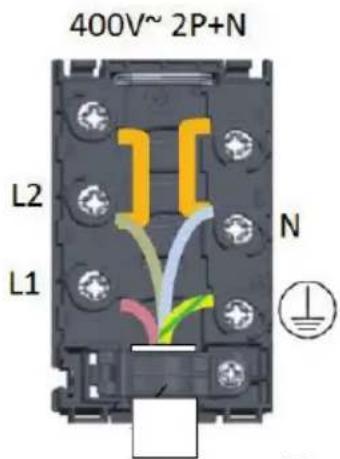 400V~ 2P+N L2 L1 N