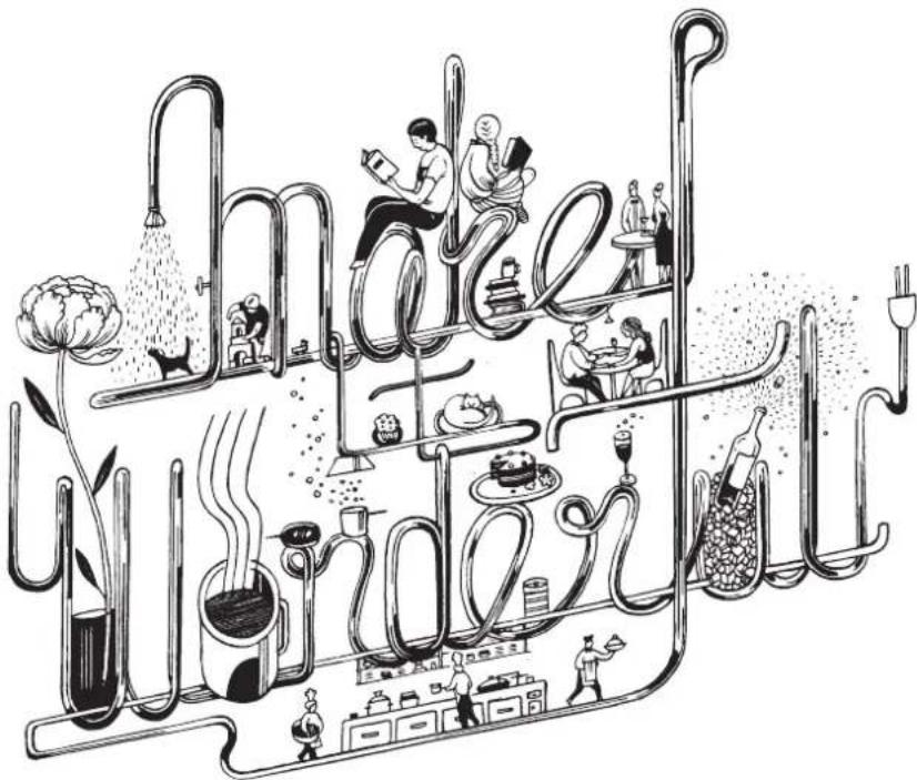 Illustration of a laboratory setup with glassware, test tubes, and people reading (no text or symbols).