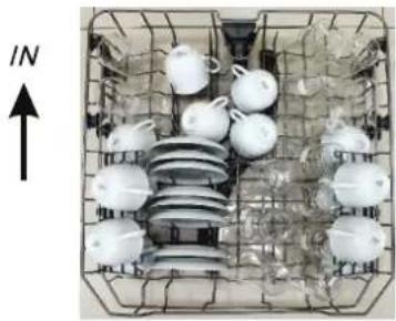Interior view of a multi-level kitchen appliance with white kitchen utensils and a grid pattern (no text or symbols visible).