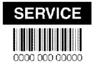 SERVICE 0000 000 00000