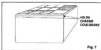 VIS DU CHÂSSIS COULISSANT Fig. 7