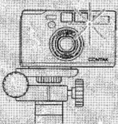 Dessin au trait d'un appareil photo vintage avec objectif et dispositif monté (sans texte ni symboles)