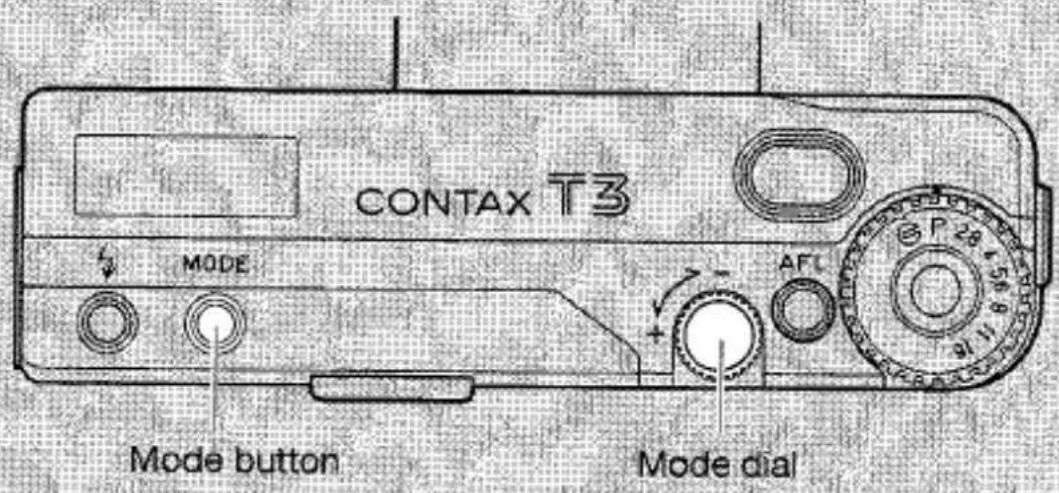 CONTAX T3 MODE AFL Bouton Mode Molette de mode