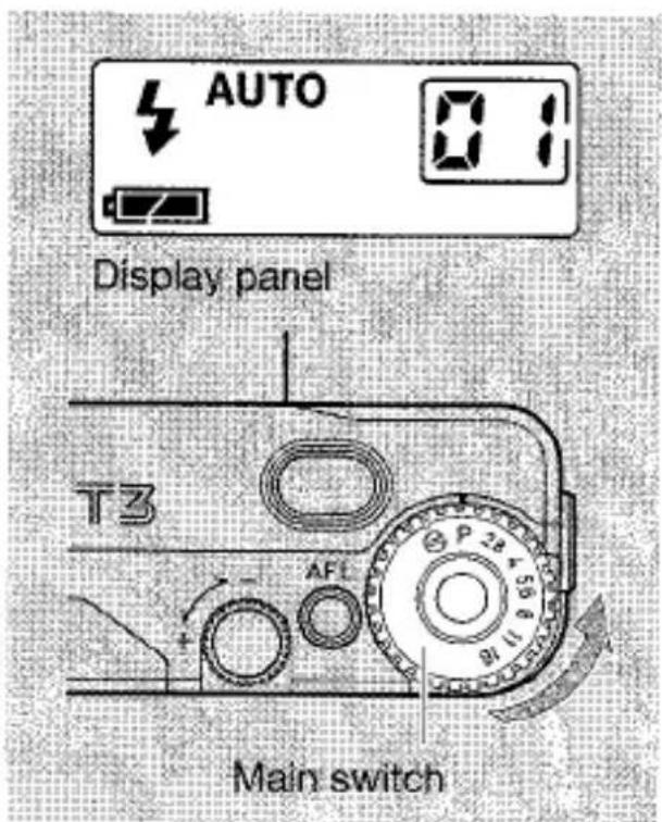 AUTO Panneau d'affichage T3 AFL Interrupteur principal