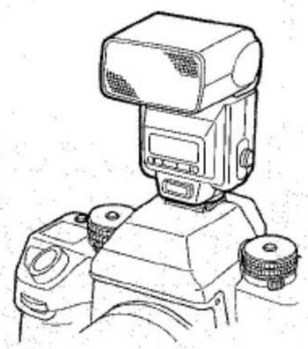 Dessin au trait d'un appareil photo reflex numérique avec objectif monté et panneau de contrôle (aucun texte ou symbole).