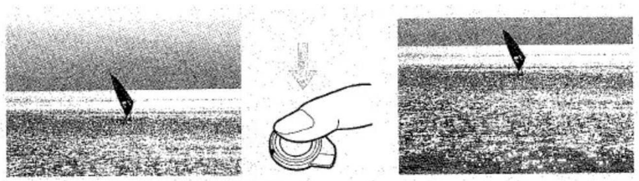 Illustration en trois panneaux montrant une main tenant une feuille de papier roulée, avec des flèches indiquant le processus (pas de texte ni de symboles)