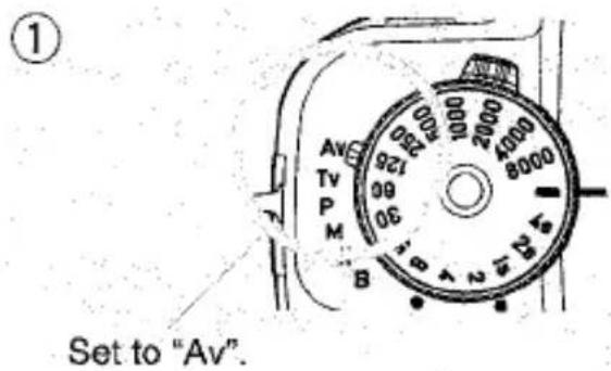 ① Régler sur "Av". B M P Tv AV 1000 2000 3000 4000 5000 6000 7000 8000 9000 10000 11000 12000 13000 14000 15000 16000 17000 18000 19000 20000